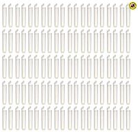 EZtube 100-Pack Squeeze Top Joint Blunt Cigarette Doob Tube Holder Waterproof Airtight Smell Proof Odor Sealing Container (Clear, Small)