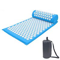 Xuan Yu Massage Acupressure Mat Yoga Acupressure Mat Head Neck Back Foot Massage Cushion Pillow Yoga Spike Mat Anti-Stress Massage (Color : Sky Blue)