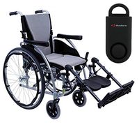 S-Ergo 125 Ergonomic Wheelchair | Seat Size 16" X 17" | Flip-Back Armrest | Upgraded to Elevating Legrests | Frame Color Silver & Free 130 dB Black Safety Alarm!