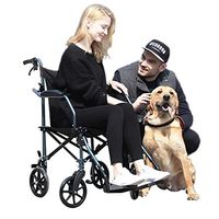 Wheelchairs Small Handicapped Portable Travel Old Man Folding Shopping Cart Multi-Function Trolley Can Bear 100 Kg (Color : Blue, Size : 569285cm)