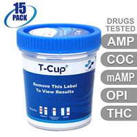 MiCare [15pk] - 5-Panel Multi Drug Test Cup (AMP/COC/mAMP/OPI/THC) #MI-TDOA-254