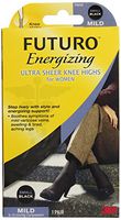FUTURO Ultra Sheer Knee Highs for Women, Small, Black