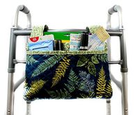 Walker Bag Quilted 3-Pocket Storage Accessory Pouch (Navy Blue, Green)