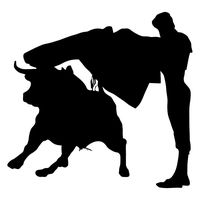 Matador Bullfighter Black Vinyl Decal Sticker for 13" MacBook Apple Laptop Computer