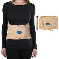 ZSZBACE Decompression Back Belt- Lumbar Support Brace Spinal Air Traction Device- Back Pain Relief for Degenerative Disc/Spinal Stenosis/Sciatica- Khaki