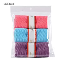 TEXXIS Home Kitchen Double Sided Microfiber Glass Cleaning Cloth Table Wiping Towel Dust Cloths