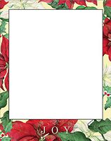 Joy Poinsettia Laser or Inkjet Letterhead Paper - Pkg. of 25 (MCLS01)