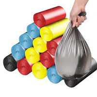 300 Count 5 Gallon Trash Bags Multi Color Garbage Bags, 22 Liter Wastebasket Bin Liners Garbage Trash Bags for Home Office Use, Color Random