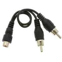 ACL 6 Inch RCA Female to Dual RCA Male Splitter/Adapter, 1 Pack