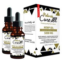 Premium & Powerful Hemp Extract 5000mg, Natural Herbal Hemp Drops, Soothing Mint, 2 Pack