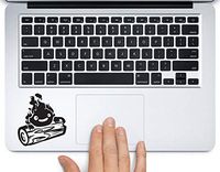 Calcifer Fire Demon Howl's Moving Castle Printed Trackpad Clear Vinyl Decal Sticker Compatible with Apple MacBook Pro Air 11" 12" 13" 15" All Years Laptop Trackpad Keyboard (13" Macbook Air)