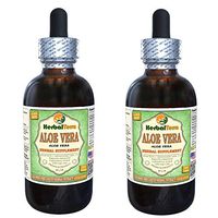 Aloe Vera (Aloe Vera) Glycerite, Organic Dried Leaf Alcohol-Free Liquid Extract (Brand Name: HerbalTerra, Proudly Made in USA) 2x4 fl.oz (2x120 ml)