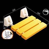 Shower seat,Folding seat Shoes chair Plastic Wall hanging Bathroom Entrance Corridor Changing shoes-B