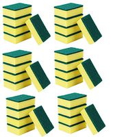 MINGLIFE Home Kitchen Double Layer Soft Strong Water Absorption Dishwashing Sponge Sponges Kitchen Nano Emery Magic Clean Rub Pot Rust Focal Stains Sponge Removing Kit (A30 pcs)