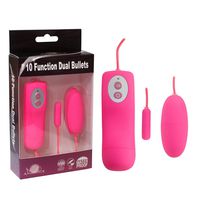Personal Vibrating Massage Tools Remote Control 10 Frequency Vib Electric Vibrating Egg Waterproof Massager Rose red by Teanmy
