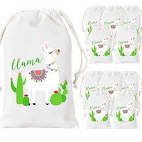 KREATWOW Llama Party Favor Bags 12 Pack - Llama Mexican Gift Bag, Cactus Candy Goodie Treat Bags for Baby Shower Decorations, Cinco de Mayo Fiesta Party Supplies