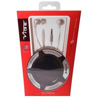 Vibe VHSPACEZIPW-V1 In-Ear Headphone with 1-Button Remote, White