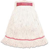 Genuine Joe GJOMWH1BCT Med Blend Narrow Band Loop Mop, 12/Ct, White (Pack of 12)