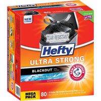 Hefty Ultra Strong Blackout Trash Bags (Clean Burst, Tall Kitchen Drawstring, 13 Gallon, 80 Count) (3 Pack(80 Count))