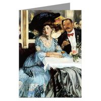 Twelve William Glackens Fine Art Painting Titled Chez Mouquin, 1905 Notecards in a Boxed Set