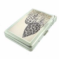 Holiday Ornament Em1 Hip Silver Cigarette Case With Built In Lighter 4.75" X 2.75" Id Holder Metal Wallet RFID Protection