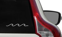 Wave Version 1 Car Die Cut Vinyl Decal Bumper Sticker for Car Truck Auto Windshield Wall Window Ipad Tablet MacBook Laptop Computer Home Custom and More (White)