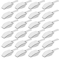 Clear Plastic Acrylic Scoops 24 Pcs | 6.5” Medium Kitchen Scoop | Wedding Desserts | Candy Buffet, Ice Cream, Protein Powders, Coffee, Tea, Flour (24 Pack, 6.5")