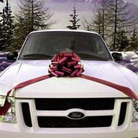 Big Metallic Burgundy Gift Bow - 14" Wide, Birthday, Christmas, Anniversary, Wedding, Reception, Valentine's Day, Party, School, Office, Decoration, Fundraiser, House Warming, Homecoming, Dance