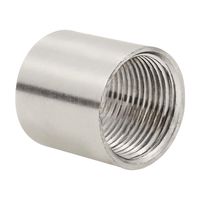 Beduan Stainless Steel Cast Pipe Fitting, Coupling, 1/2" x 1/2" Female Threaded (1" Length)