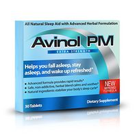 Avinol PM Extra Strength | All-in-One Natural Sleep Aid for Deep Restful Sleep – Relieve Insomnia & Jet Lag (30 ct)