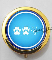 BlackKey Paw Pattern Of Animal 3-Compartment Decorative Pocket Gift Box Case Organizer for Pill, Color 2 -1354