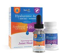 Hyaluronic Acid Liquid Supplement Solution & Resveratrol Capsules – Supercharge Joint Health! Synthovial Seven Plus Resveratrol |HA Joint Supplement & Grape Seed Extract| Joint Support by Hyalogic 1oz