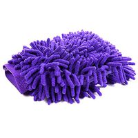 UltraGuards-Double Sided Microfiber Car Wash Mitt, Incredible Efficient Alternative to Duster Cloth with Super Soft and Plush Touch, Improved Auto Home Kitchen Bathroom Cleaning Glove (Purple)