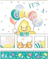 Baby Announcement Shower Invitation Cards ~ It's A Girl with Duck Design ~ 8 Cards and Envelopes ~ Size: 4" x 5"