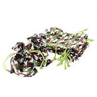 Linen and Bags 4" x 6" Camo Print Natural Cotton Favor Bags with Drawstring for Gifts, Weddings, Jewelry, and Party Favors - Pack of 24 (Brown Camouflage)