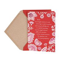 DaySpring Religious Valentine's Day Card for Her (Butterfly and Flowers)