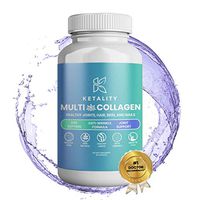 Ketality Ageless Multi Collagen Capsules for Healthy Joints, Bones, Hair & Skin – Anti-Aging Bovine Hydrolyzed Peptides for Women and Men – Natural Grass-Fed Chicken, Sustainable Fish, Eggshell – 90CT