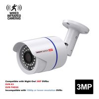 Night Watch Security 1 Pack Extreme HD 3MP Wired Bullet Camera (White, Camera Only, Compatible with Night Owl DVRs Certified)