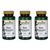 Swanson Saw Palmetto Herbal Supplement for Men Prostate Health Hair Supplement Urinary Health 540 mg 100 Capsules (3 Pack)