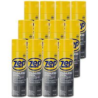 Zep Stainless Steel Cleaner & Polish ZUSSTL14 (CASE of 12) Protects Metal Surfaces from Fingerprints, Soil & Waterspots