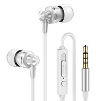 Original in-Ear Headphones Wired Earbuds 3.5mm with Microphone Mic and Volume Control, Stereo Noise Cancelling Sport Earphones for Android Phone Computer Headset