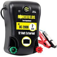 Powerfields PF-DC200B 120 Acre 12 Volt DC Electric Fence Energizer, 2.0 Joule
