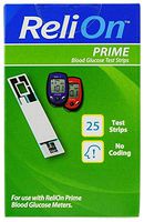 ReliOn Prime Blood Glucose Test Strips (25)