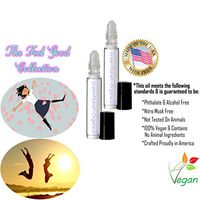 Set of 4, The Feel Good Perfume Collection: Rain Petrichor, Vanilla Blueberry, Lemon & Lime, Fresh Mowed Pasture