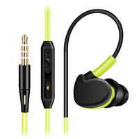 Cideros Universal HiFi Earphones in-Ear Headphones with Mic Ear Hook Headsets Support for Apple iPhone iPod Touch iPad air 2 iPad Mini 4 MP3 Players Cellphones Tablet PC, Green