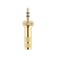Haihuic 3 Pole 3.5mm Jack Plug Screw Lock Gold Repair Audio Plug for Sennheiser Headphone