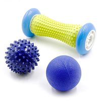 Lixada Foot Massage Roller Spiky Ball Foot Pain Relief Massager Relieve Plantar Fasciitis and Heel Foot Arch Pain and Relax Shoulder Foot Back Leg Hand, Included 1 Roller & 2 Balls