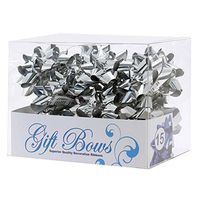 APAC Metallic Galaxy Gift Bows - 15 Pack (One Size) (Silver)