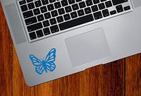 Yadda-Yadda Design Co. Butterfly - D1 - Vinyl Decal for Trackpad | Tablet | Laptop YYDC (2.25" w x 1.75" h) (Small, Blue)