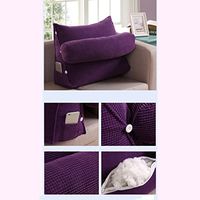 Cushion Tatami Lumbar pad Solid Color Bedside Office Triangle Three-Dimensional Nursing Neck Pillow, Sofa Pillow Home DecorationA+ (Color : Purple, Size : 605022cm)